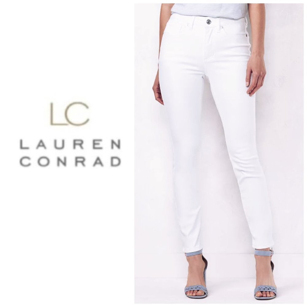 LC Lauren Conrad White Skinny Jeans